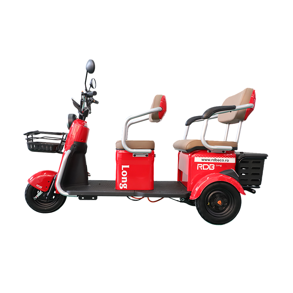 Triciclu Electric RDB LONG, fara permis, 2000W, 25km/h, autonomie 55 km, 60V, 20Ah fără permis