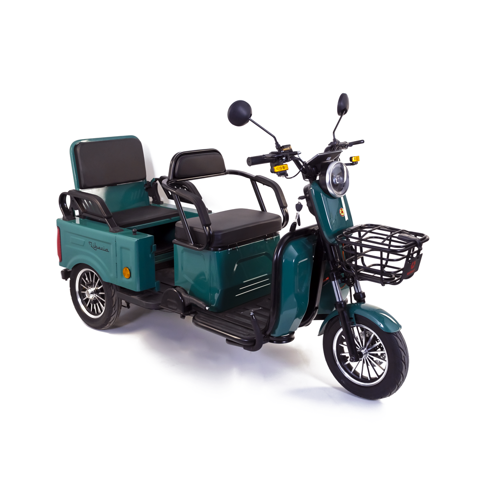 Triciclu electric Rotakt Liberia 1400W 25 km/h autonomie 48 km baterie plumb- acid 60V 20Ah greutate maxima 292 kg, Fara permis fără permis